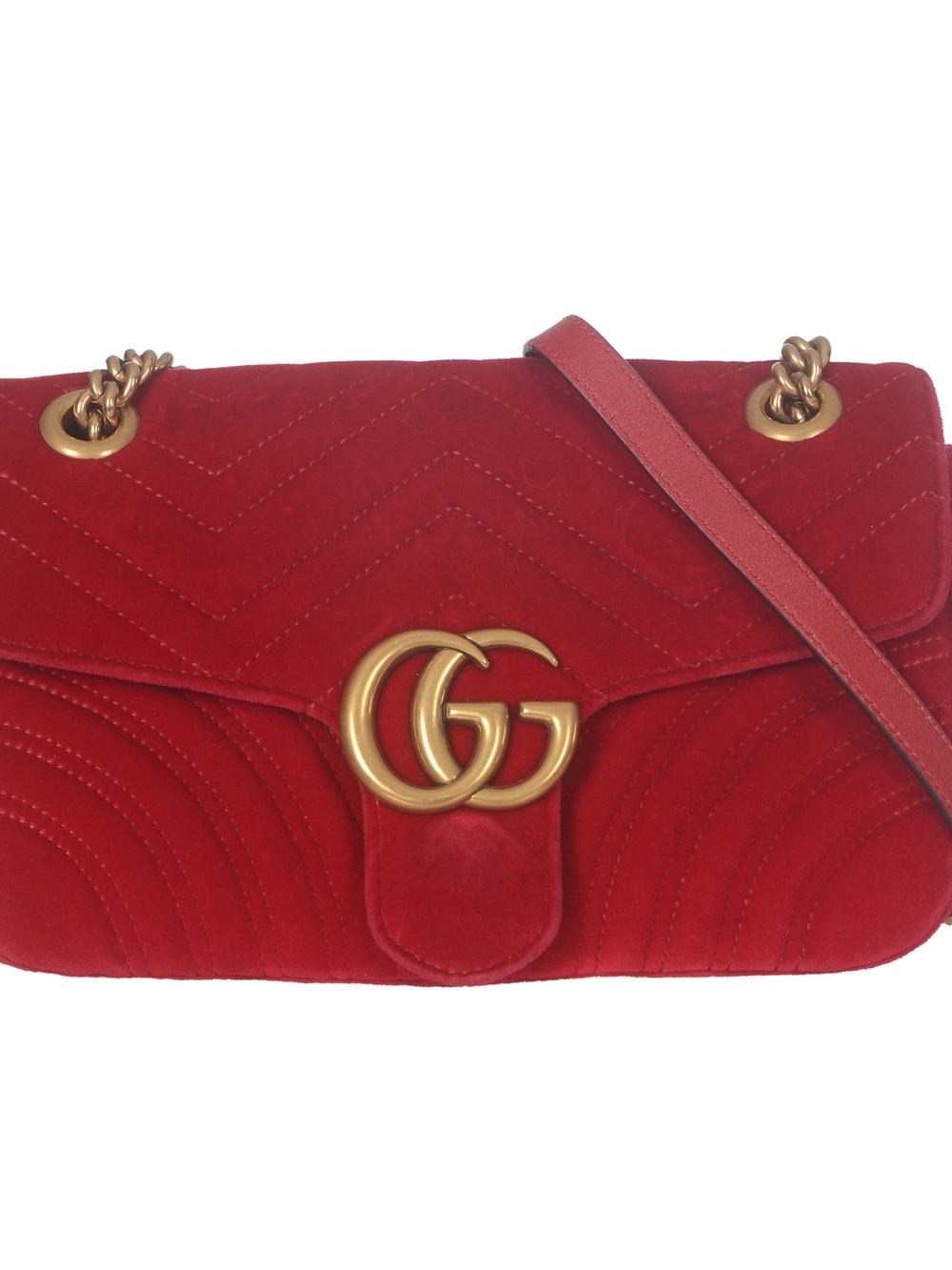 ♥️Gucci Red Velvet GG Marmont Shoulder Bag Crossbody Bag♥️